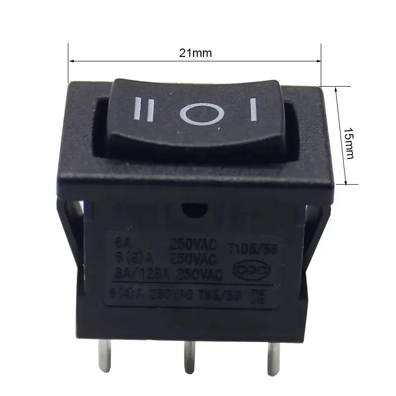 10*15 2 3 Pins High Quality On Off Kema Keur Rleil Kcd 10A 250V Rocker Switch