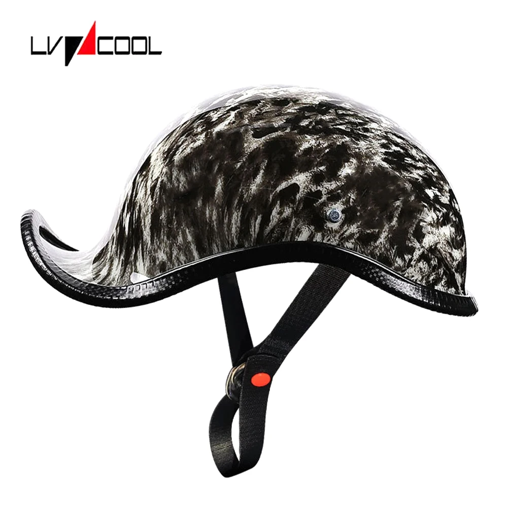 

LVCOOL Baseball Cap Helmet Motorcycle Retro Helmets Summer Open Face Scooter for Cruiser Chopper Women Men A Type-M