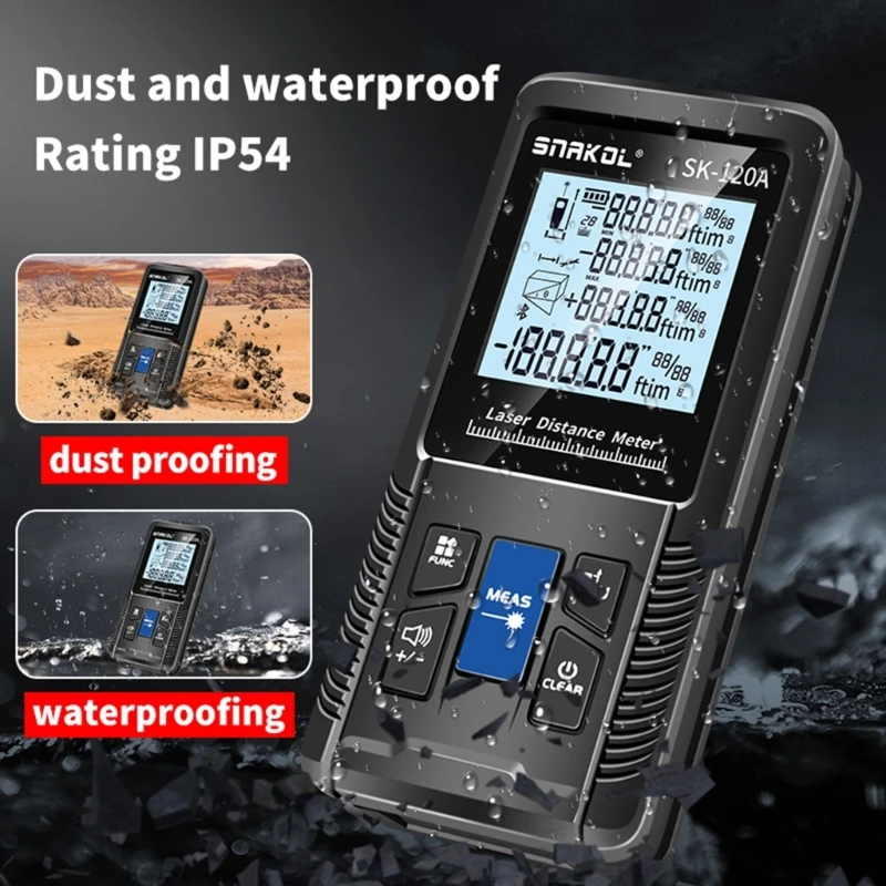 Intelligent Lasers Distance Display Meter Portable Hand Held Digital Measure Tool Roulette Rangefinder Shockproof DropShipping
