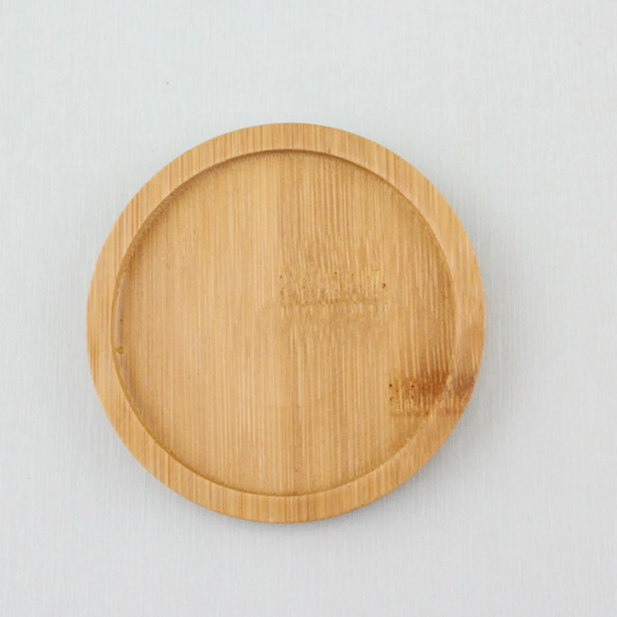 

6Pcs Flower Pot Saucer 7.5x7.5cm Bamboo Round Tray for Bonsai Plant Indoor Outdoor Decorative Base Flower Pot Tray