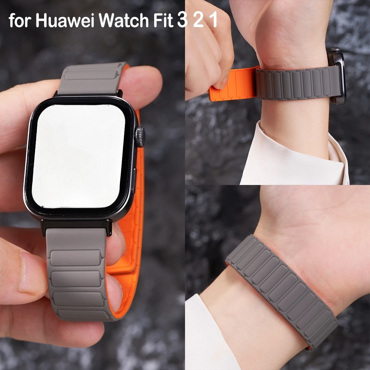 

Силиконовый магнитный ремешок для Huawei Watch Fit 3, браслет-петля для Huawei Watch Fit 3 2 1, сменный браслет, ремень Correa