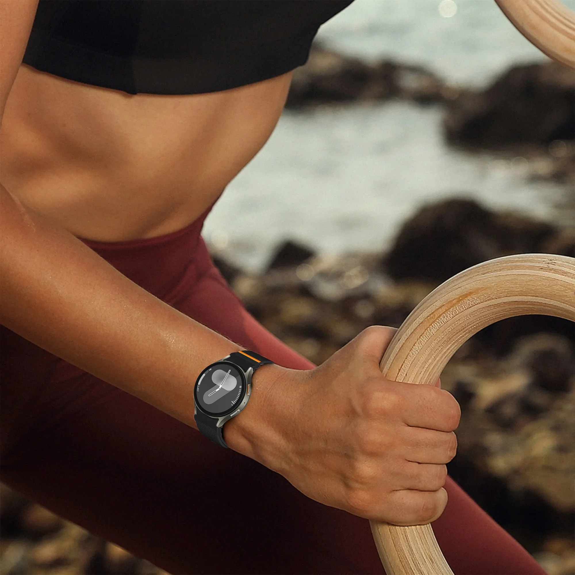 لا توجد فجوات الفرقة لساعة سامسونج جالاكسي 7 6 5 4 40 مللي متر 44 مللي متر/5 برو 45 مللي متر سوار نايلون مرن ساعة جالاكسي 6 كلاسيكي 47 مللي متر 43 مللي متر حزام #2