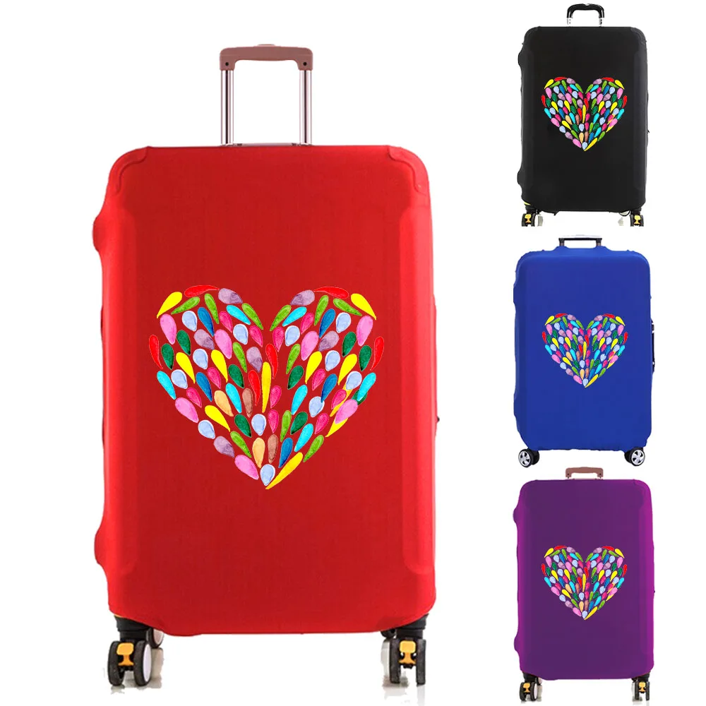 Luggage Cover Suitcase Protector New Spotted Hearts Thicker Elastic Dust Covered for 18-32 Inch Trolley Case Travel Accessories