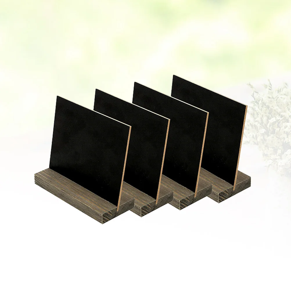 10Pcs Mini Tabletop Chalkboard Signs Wooden Frame Removable Base for Party Wedding Cafe Restaurant Drink Specials