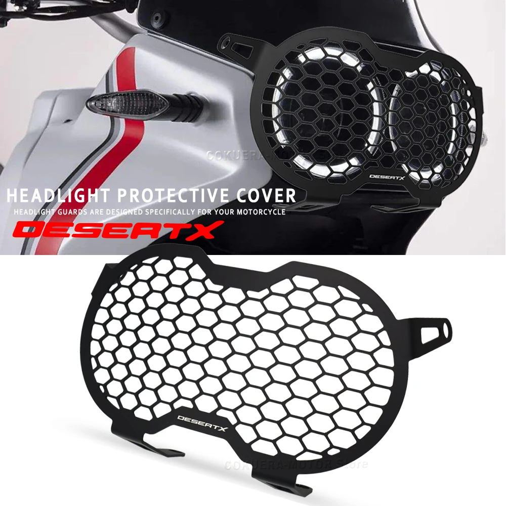 

Headlight Guard Headlight Protector Cover For DesertX Adventure Desert X 2022 2023 Motorcycle Headlight Grille Protector