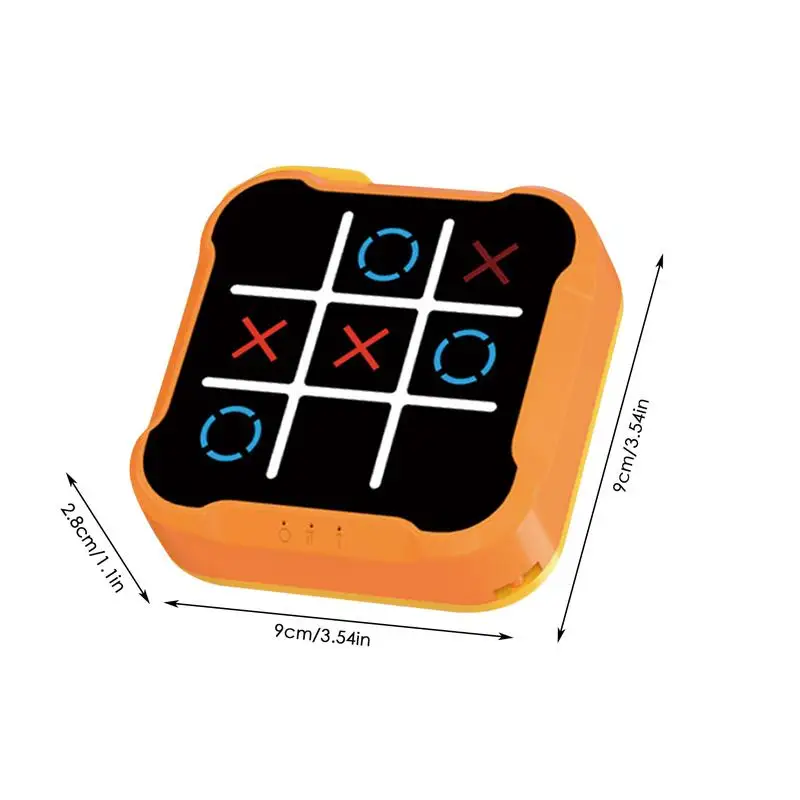 Juegos de mesa electrónicos multifuncionales Tic-Tac-Toe, rompecabezas Montessori, juego de mesa, juego de ajedrez portátil para adultos y niños