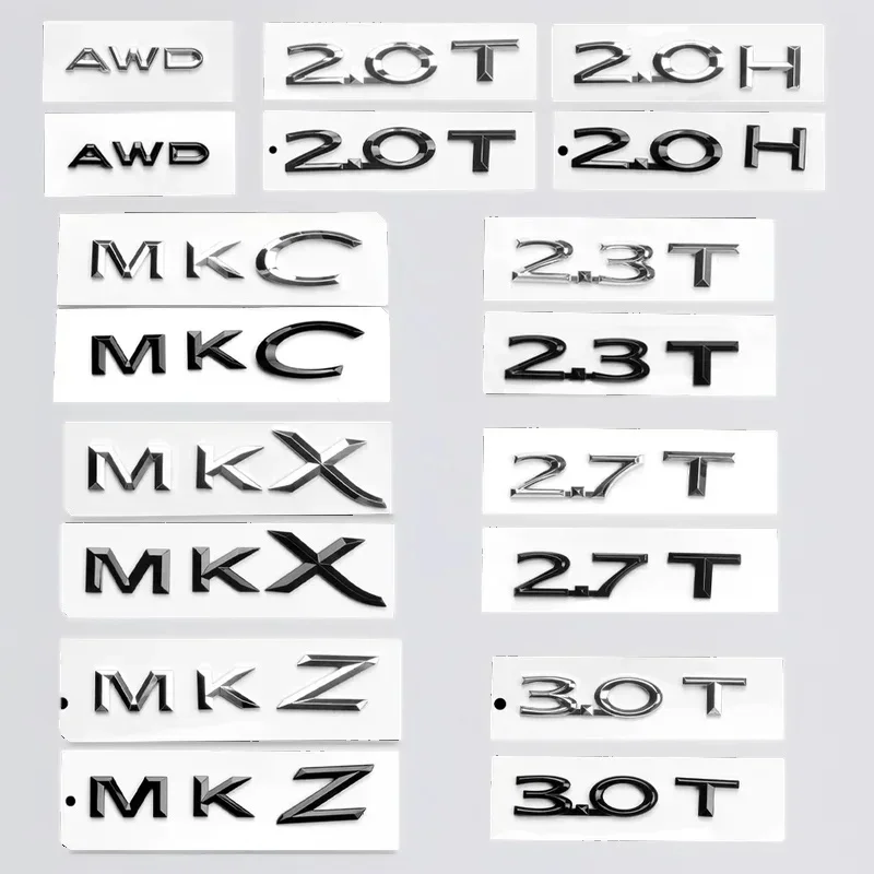 

Черный, серебристый, украшение из АБС-пластика для Lincoln MKC MKX MKZ AWD 2,0T 2,0H 2,3T 2,7T 3,0T, наклейка на багажник, аксессуар, часть