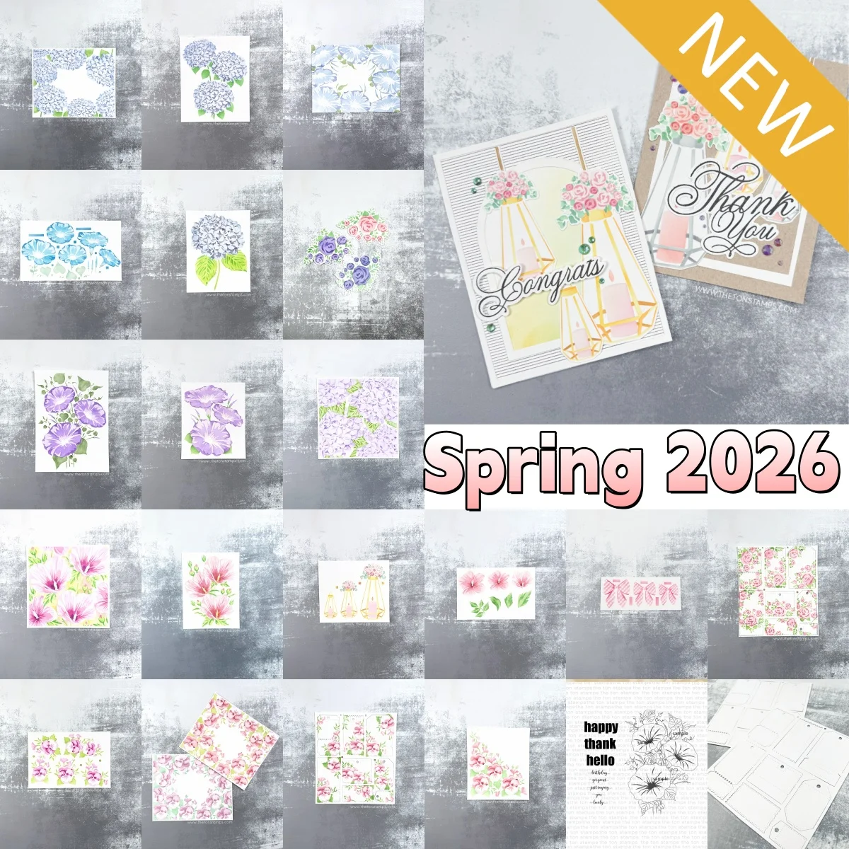 

February 2026 New Rose Bows Pansy Border Garden Hydrangea Metal Cutting Dies Clear Stamps Stencil For DIY Scrapbook Paper Spring