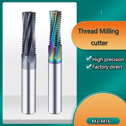 New DLC M1-M16 HRC65 full teeth Thread Milling Cutter Bit Aluminum Processing Tungsten Steel Alloy Thread mills