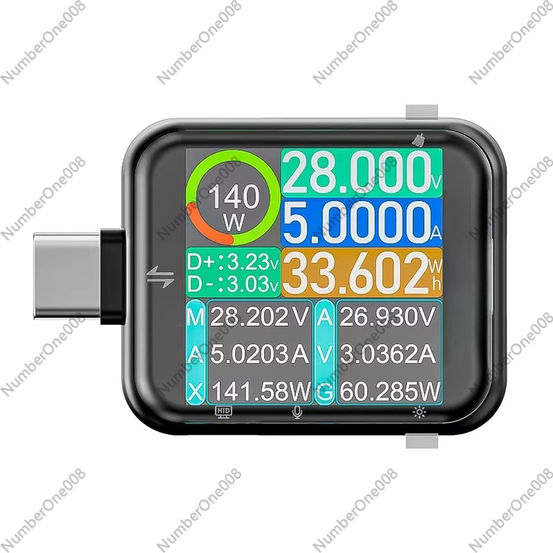 

T3 Touch Screen USB Tester, High Precision PD3.2 Type-C Voltage Current Meter, Fast Charging Detector