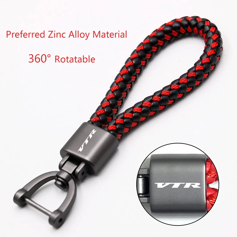 FOR HONDA VTR1000 VTR 1000 SP-1 SP1 SP-2 FV FW FX FIRESTORM VTR1000F Accessories Motorcycle Braided Rope Keyring Metal Keychain