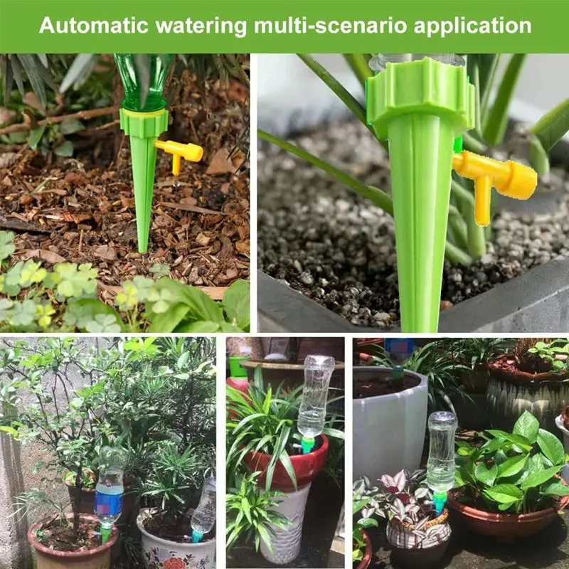 

Automatic flower watering device, lazy gardening tool, adjustable plant nozzle and drip control valve, automatic drip device