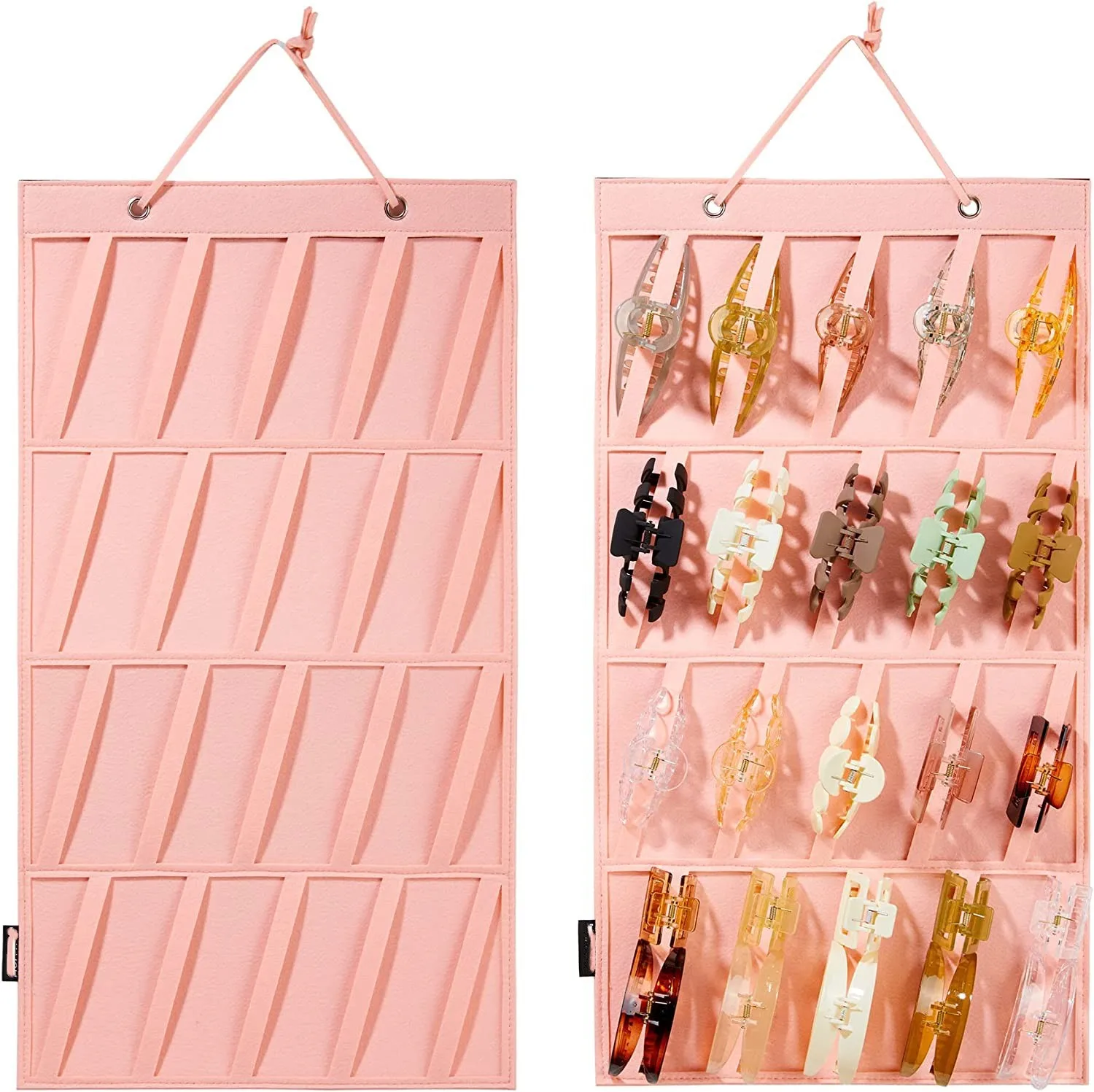 Hanging Hair Claw Clips Organizer Baby Girl Women Headbands Storage Holder Hanging Organizer For Home And Store Display