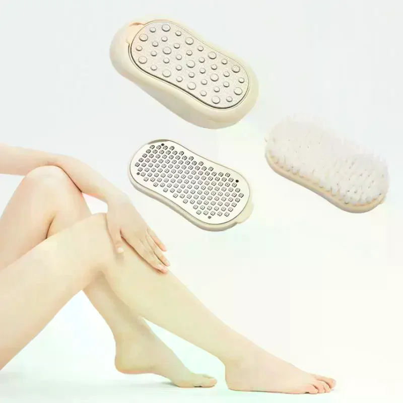 Set di lime per piastre per piedi in acciaio inossidabile da 4 pezzi Strumenti per pedicure domestici Rimuovi calli della pelle morta Raschietto per piedi Artefatto per la cura dei piedi