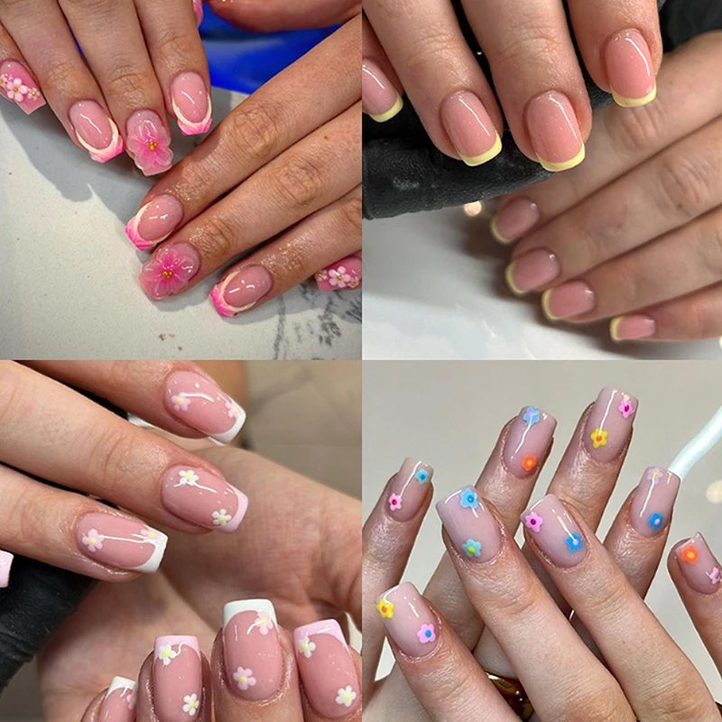 120Pcs Short Press On Nail Tips Full Cover Fake Nails Half Matte No Need To Polish Nail Capsules Nail Extension Art