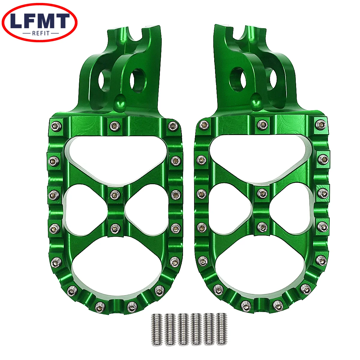 Motorcycle CNC FootRest Footpegs Foot Pegs Pedals For Kawasaki KLX450R KX250 450 250F 450F 250X 450X 2006 2007 2008 2009- 2023