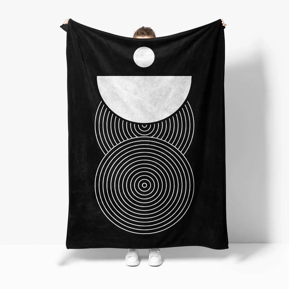 

Geometric Circle Pattern Blanket Soft Cozy Throw Blanket Bed Sofa Decorative Gift Gift for Women Kids Teen