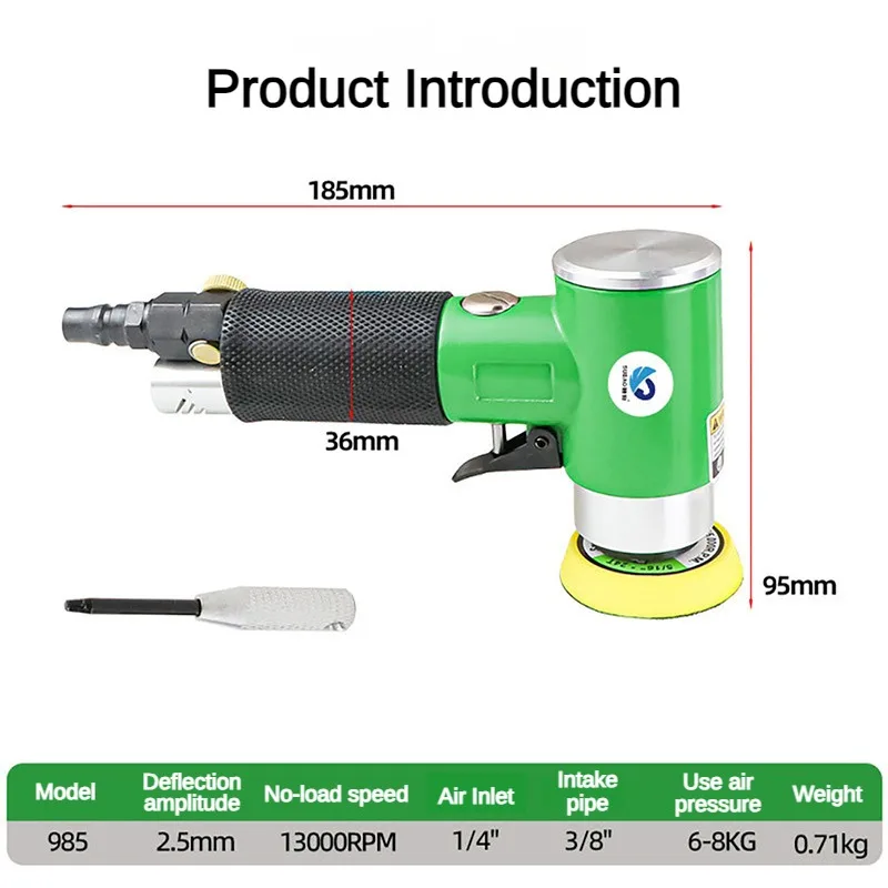 SUBAO 985 máquina pulidora neumática excéntrica máquina de papel de lija máquina de encerado y pulido de coche pequeña máquina rectificadora