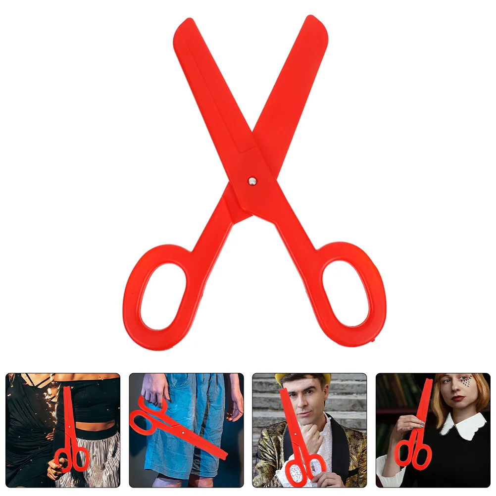 

2pcs Big Clown Scissors Halloween Costume Props Huge Shears For Stage Performance Party Pretend Play Pranks Comedy Giant