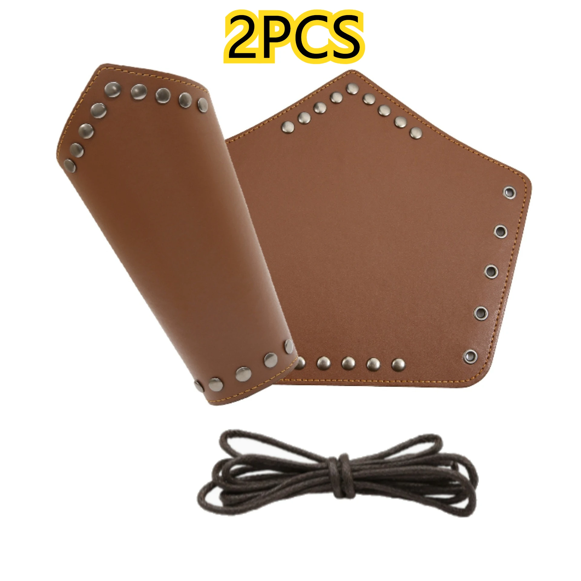 

2 шт., средневековые косплей, нарукавники из искусственной кожи, грелки на руку, на шнуровке, рукавицы пиратского рыцаря викингов, браслет, аксессуары в стиле стим-панк