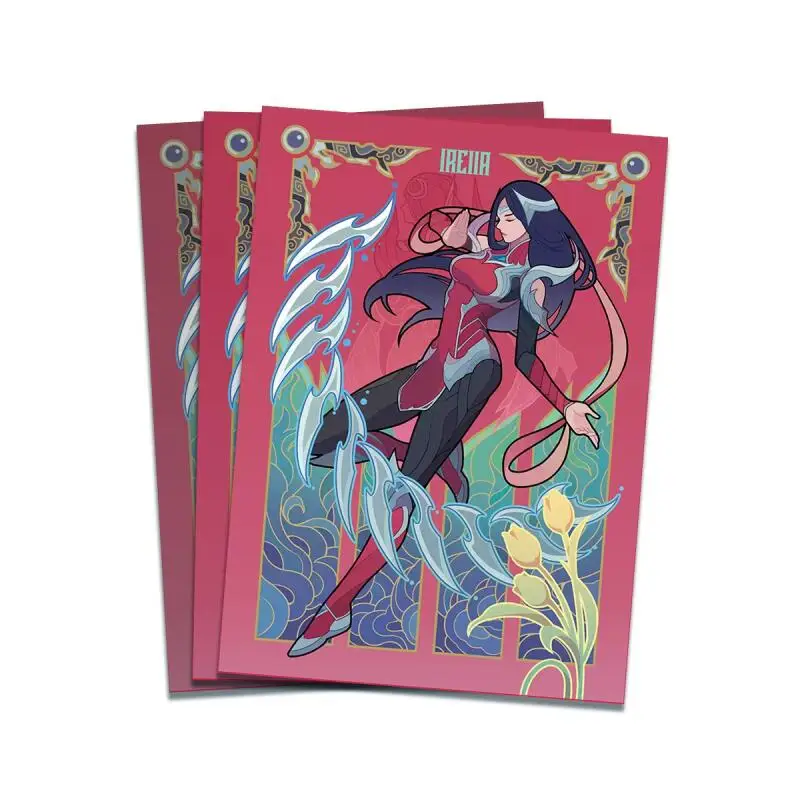 Runas campo de batalha mestre yi ahri filha do vazio kai'sa cartão manga tcg anime jogo coleção cartão capa protetora 66*92mm