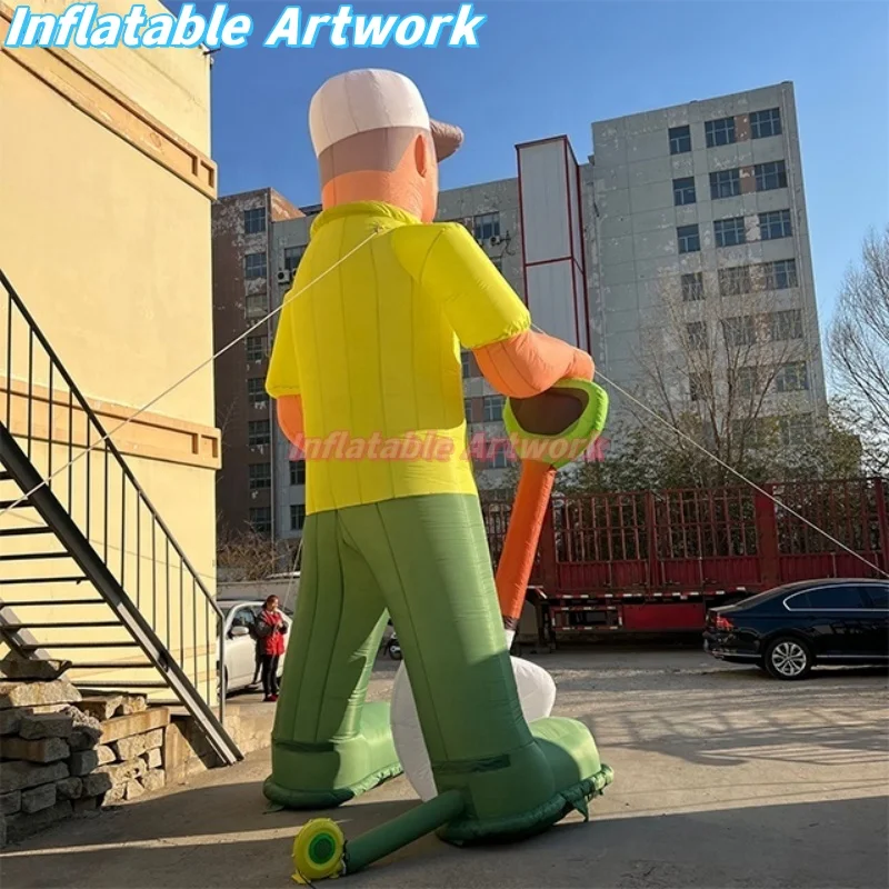 Globos enormes personalizados, personaje gigante de trabajador para juguetes de decoración al aire libre