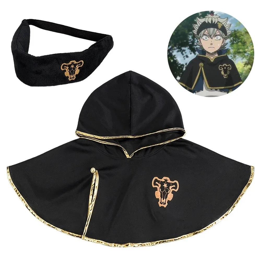 Anime Black Clover Asta Umhang Schal Stirnband Anime Cosplay Kostüm Mann Umhang Halloween Kostüme