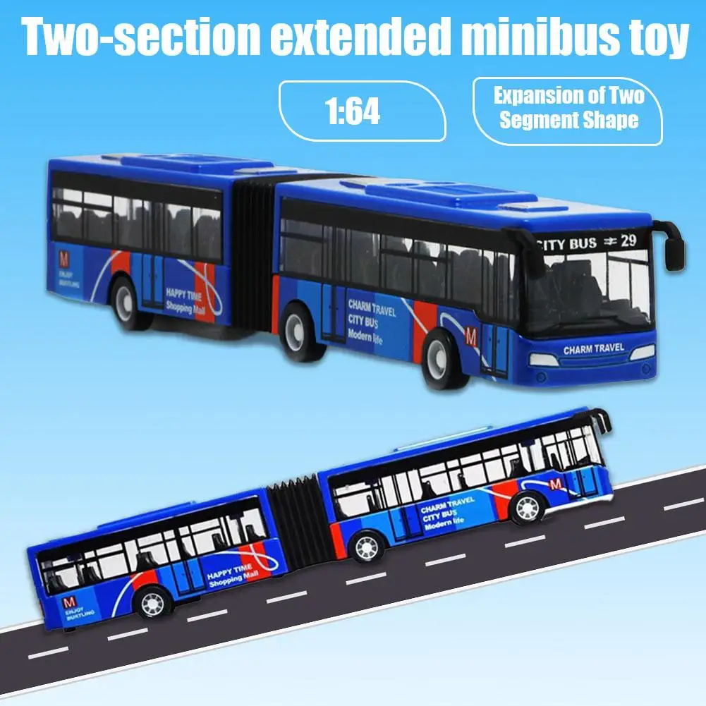 Modelo de autobús urbano de aleación 1:64, vehículos City Express Bus, autobuses dobles, vehículos fundidos a presión, juguetes divertidos, coche extraíble, juguetes para niños