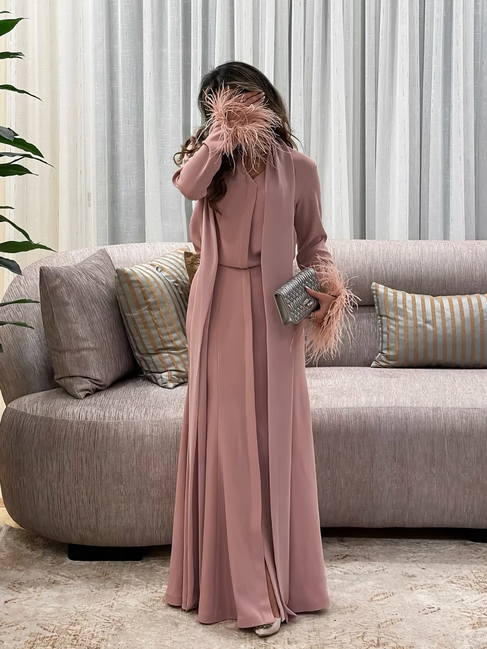 

Chinese Style Jersey Pleat A-line V-neck Midi Dresses Evening Dresses Formal Casual Simple Retro Fashion Elegant Exquisite