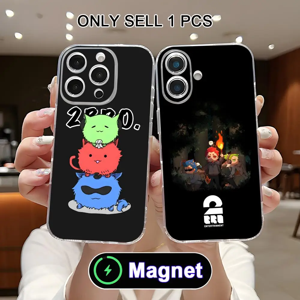 

Anime 2BRO Phone Case for iPhone 17 16 15 14 13 12 11 Air Pro Max Plus Mini Soft TPU Clear Magnet Cover