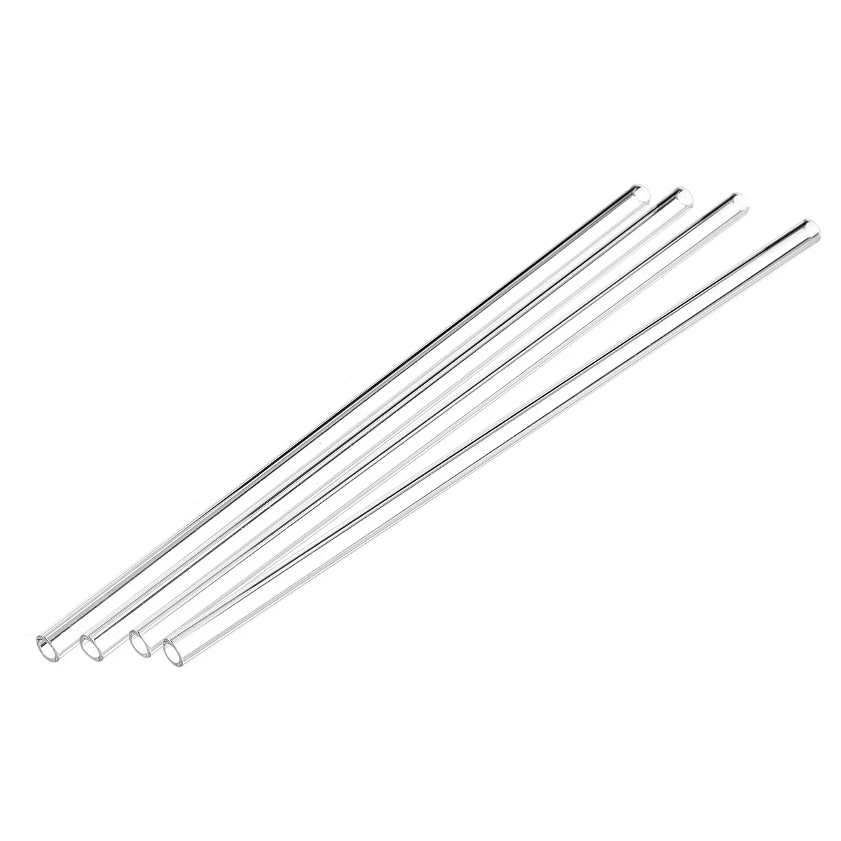 4Pcs 250mm OD 8mm 1.5mm Thick Wall Borosilicate Glass Blowing Tubes Lab