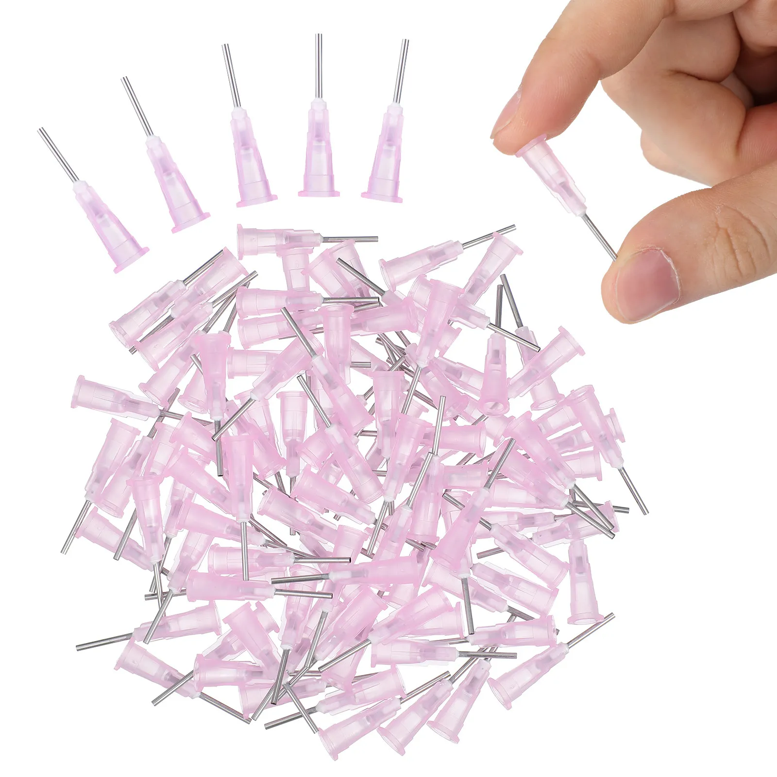 100Pcs Multi-Purpose Blunt Tip Dispensing Needles 18G Premium Stainless Steel Replacement Tips for Epoxy Resin Glue Liquid