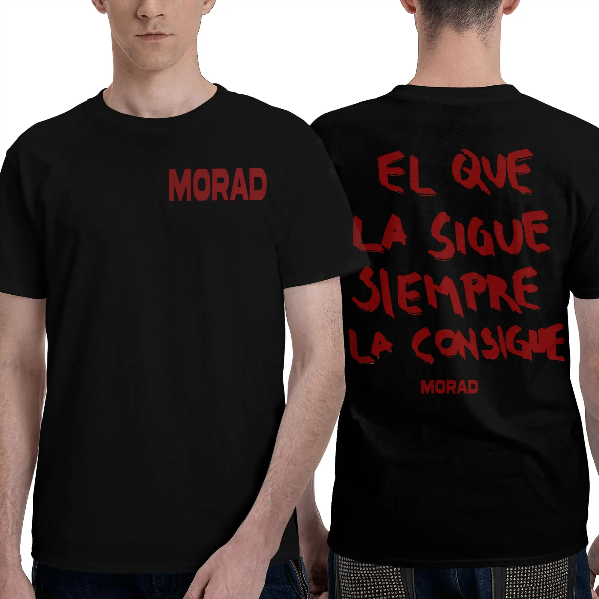 2026 Morad Sigue Tour  Men T Shirts  Vintage Tee Shirt Short Sleeve Round Collar T-Shirt Pure Cotton New Arrival Tops