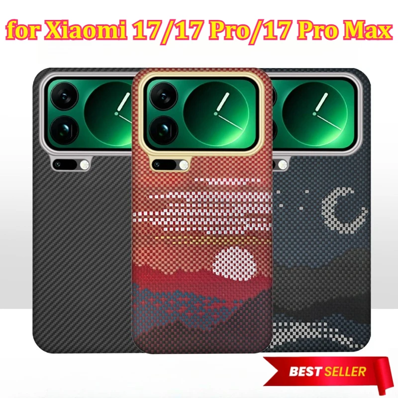 

Carbon Fiber Aramid Magnetic Case for Xiaomi 17/17 Pro/17 Pro Max Thin Lightweight Cover Slim Light