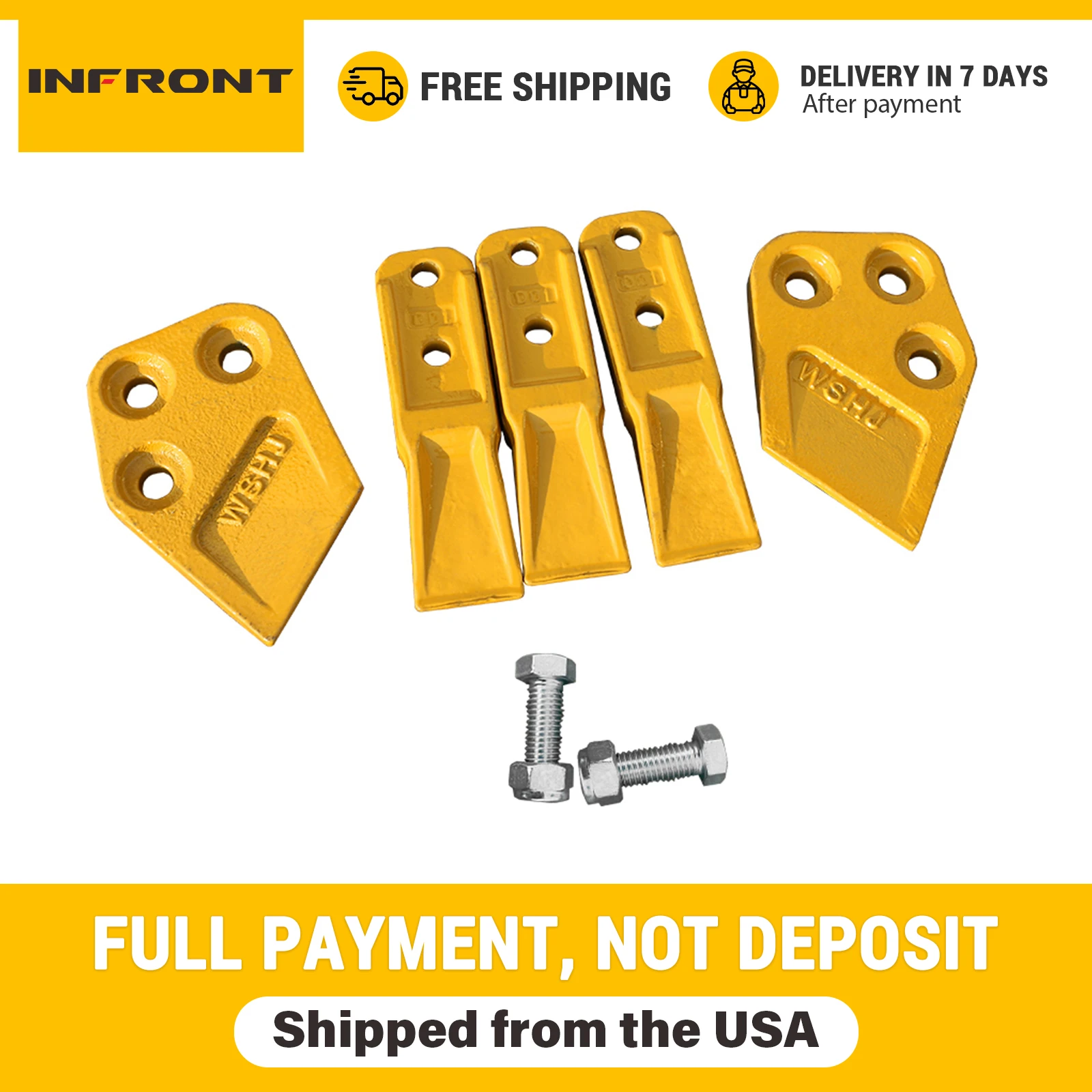 

USA Warehouse! Mini Excavator Bucket Teeth 0.8-1.8 Ton High Hardness Steel Digger Tooth Point for Small Excavators Fast Shipping
