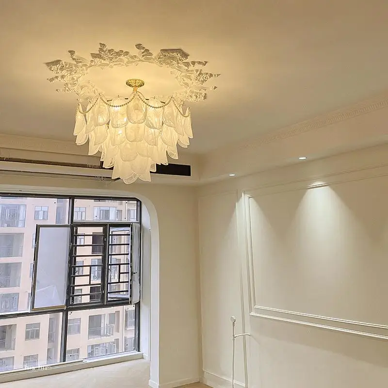 

French living room designer, cloud mist light luxury dining room chandelier, creative personalized bedroom room led light