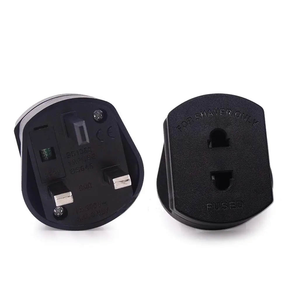 2 Round Pin Socket EU 2 Pin To 3 Pin UK EU Plug Converter Plug Converter EU to UK Socket Adapter EU To UK Plug UK Plug Adapter