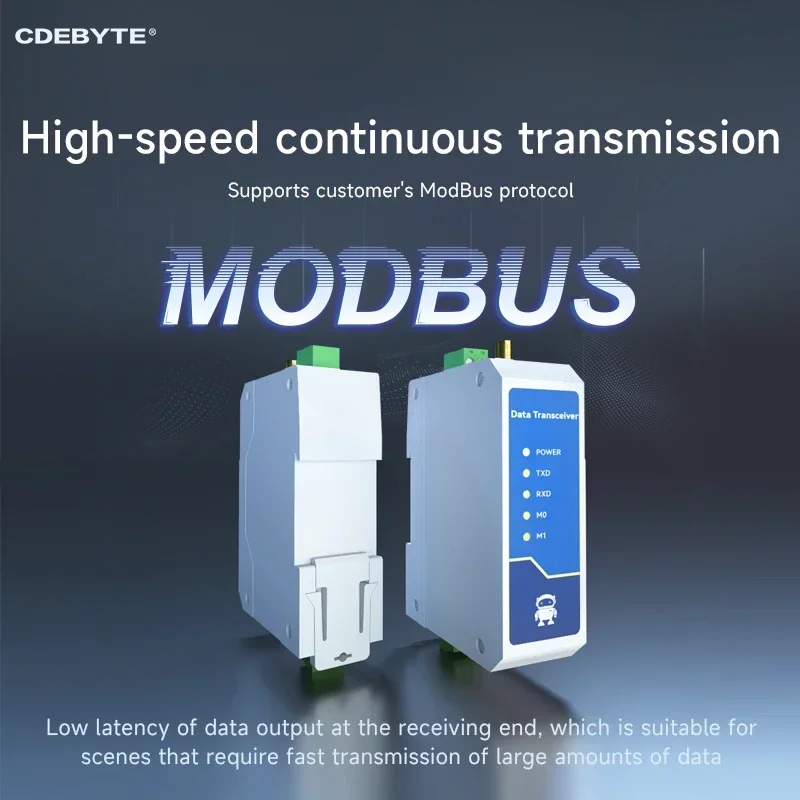 433MHz RS485 Wireless Digital Radio 2-30dBm High-Speed Continuous Transmission RSSI CDEBYTE E95-DTU(433CX0-485)-V2.0 Low Latency