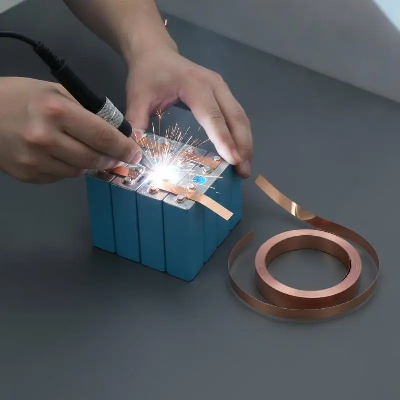 1 Roll Spot Welding Machine Battery Welders 5/10 Meters 18650 21700 Battery T2 Pure Copper Sheet Belt Strip Connector