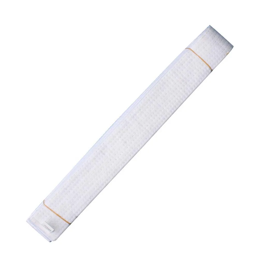 White, Yellow, Green, Blue, Red, Black, Brown, Purple Karate Belt Polyester Construction Cotton-felt Inner Core