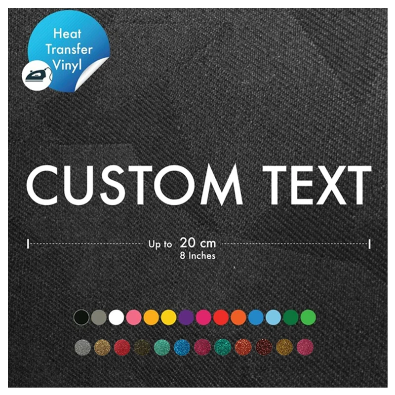 Iron On Large Letters Patch Custom Name & Text Thermal Sticker for Clothing & T-shirt DIY Heat Sensitive Transfer on Fabrics