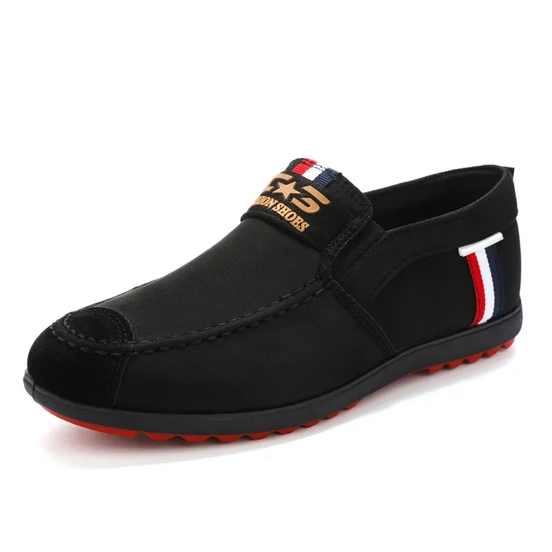 Zapatos planos de lona para hombre, calzado informal suave, transpirable, antideslizante, gran oferta, Otoño, 2024