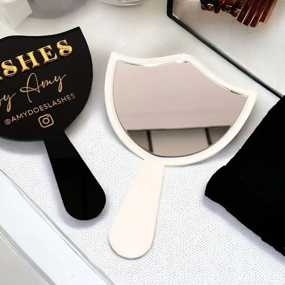 Handheld Mirror Eyelash Technician Photo Prop Lash Extension DisplayTools 3D Effect Lash Beauty Mirror Acrylic Blocking Tool
