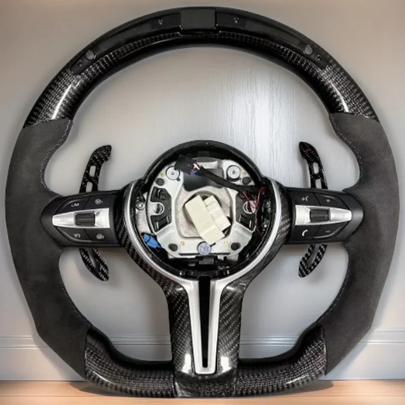 Custom LED Carbon Fiber Suede Steering Wheel F20 F30 F32 F22 M3 M5 Car Accessories Steering Wheel Modification For BMW F10