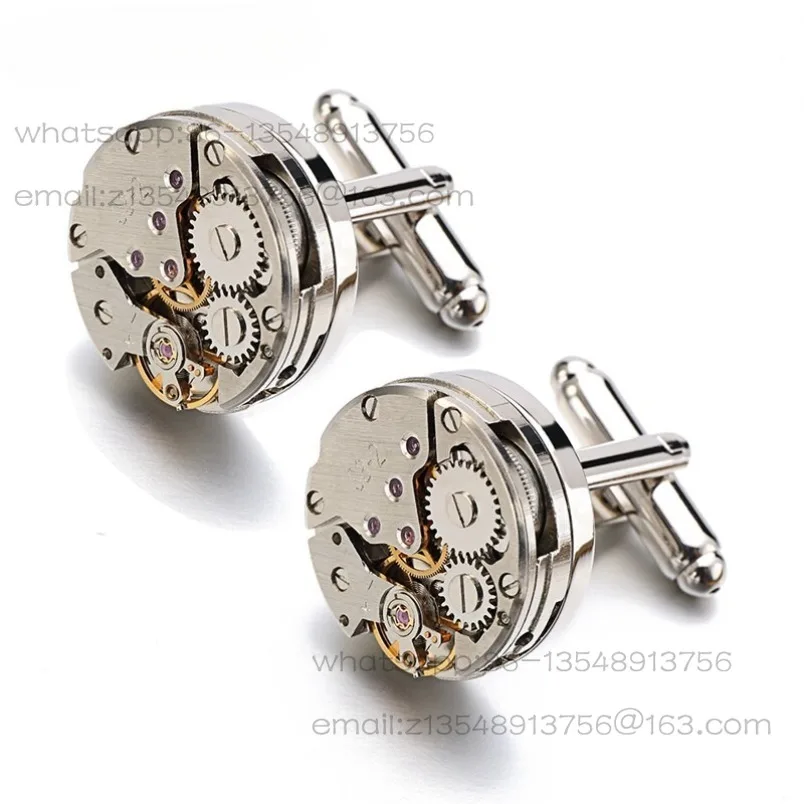 High-end French cufflinks mechanical movement cufflinks men's novel design light luxury spot