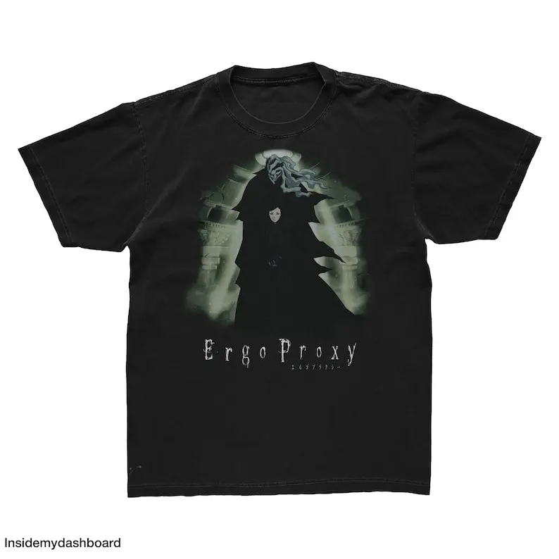 Ergo Proxy Proxy Logo T-Shirt, Japanese Sci-Fi Anime, ReL Mayer, Proxy Vincent Law Tee