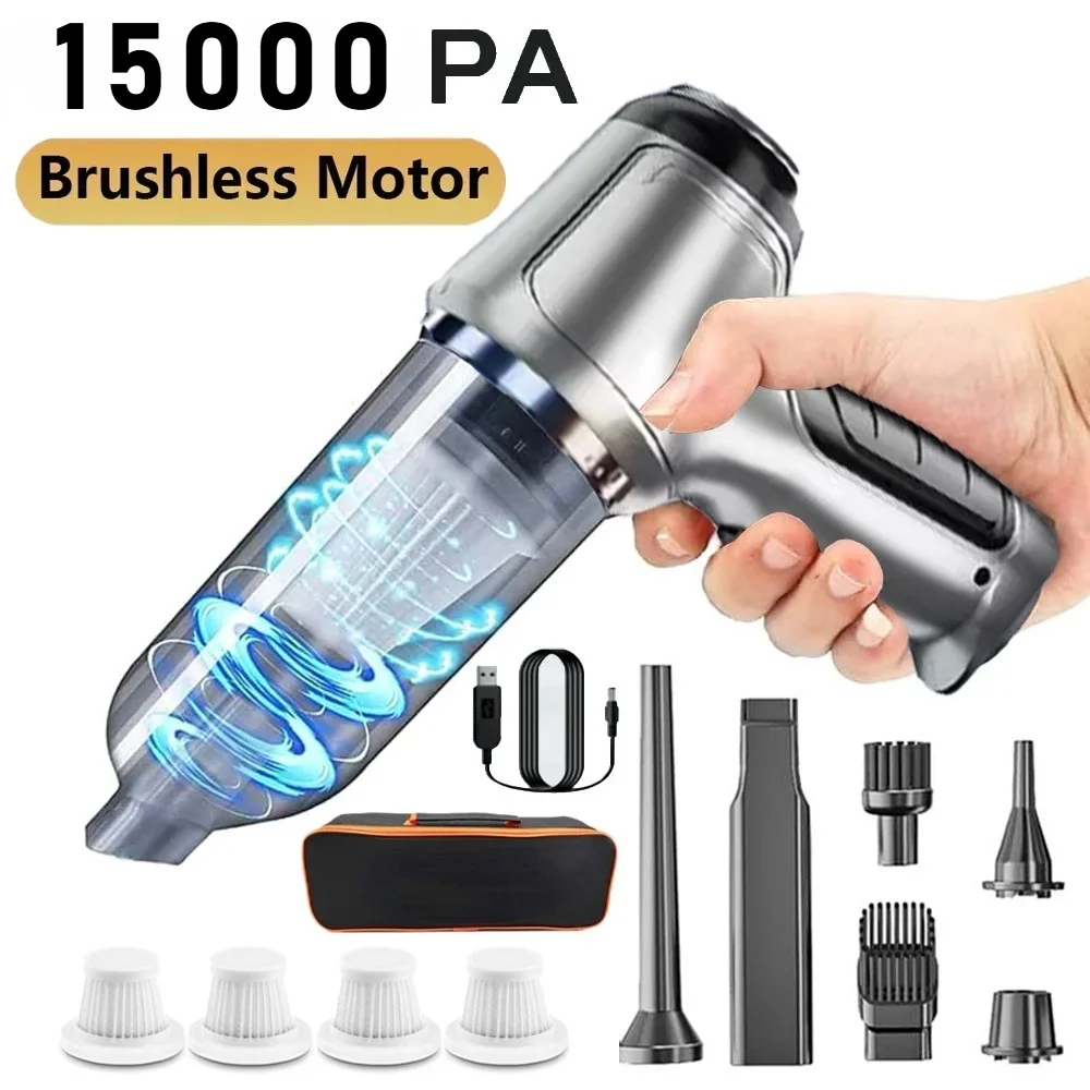 Wireless Car Vacuum Cleaner Strong Cordless Cleaner Suction Handheld Auto Vacuum Home&Car Dual Use Mini VacuumCleaner Appliance