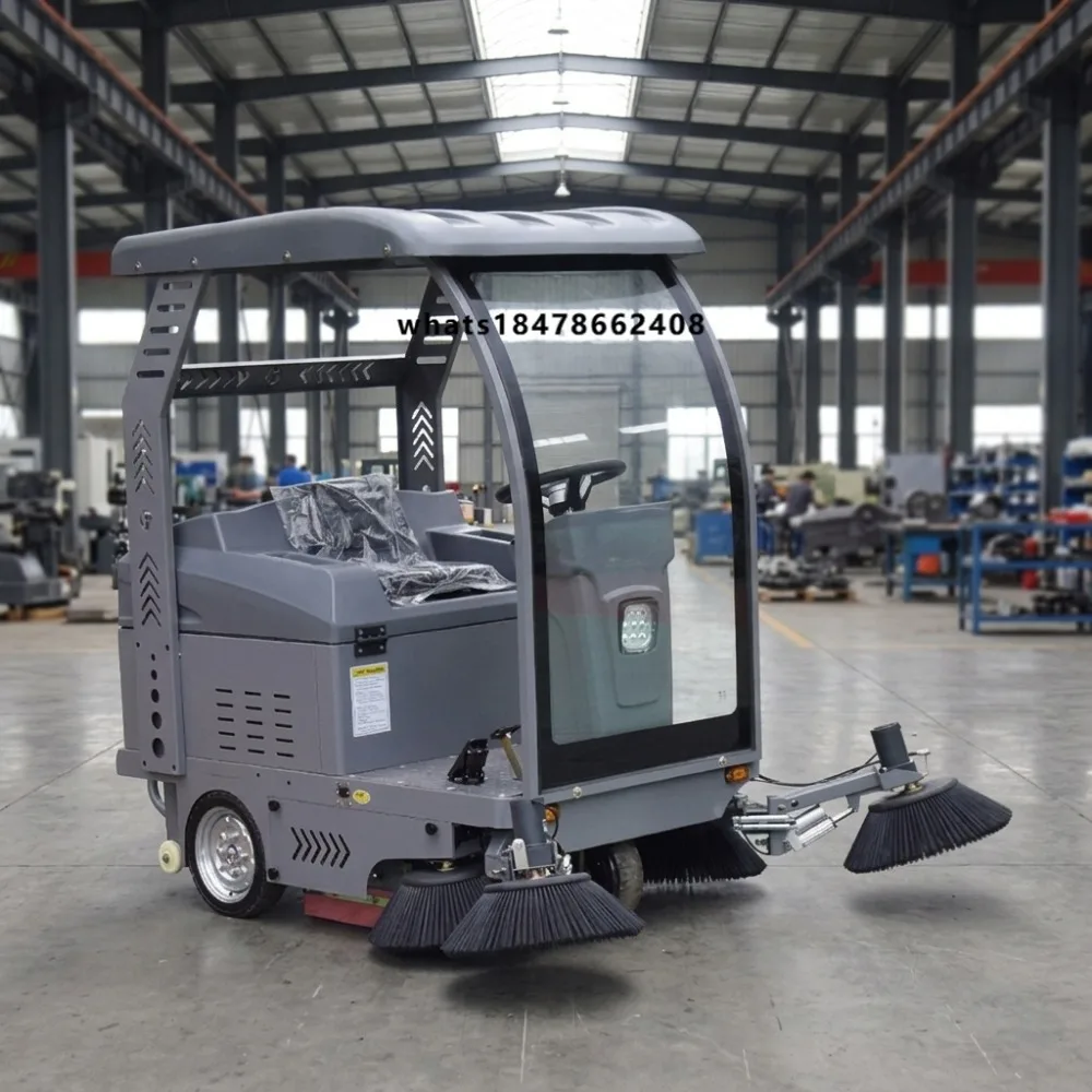 New Electric Ride-On Outdoor Robotic Street Cleaning Machine Outdoor Floor Road Sweeper Vacuum Sweeping Machine