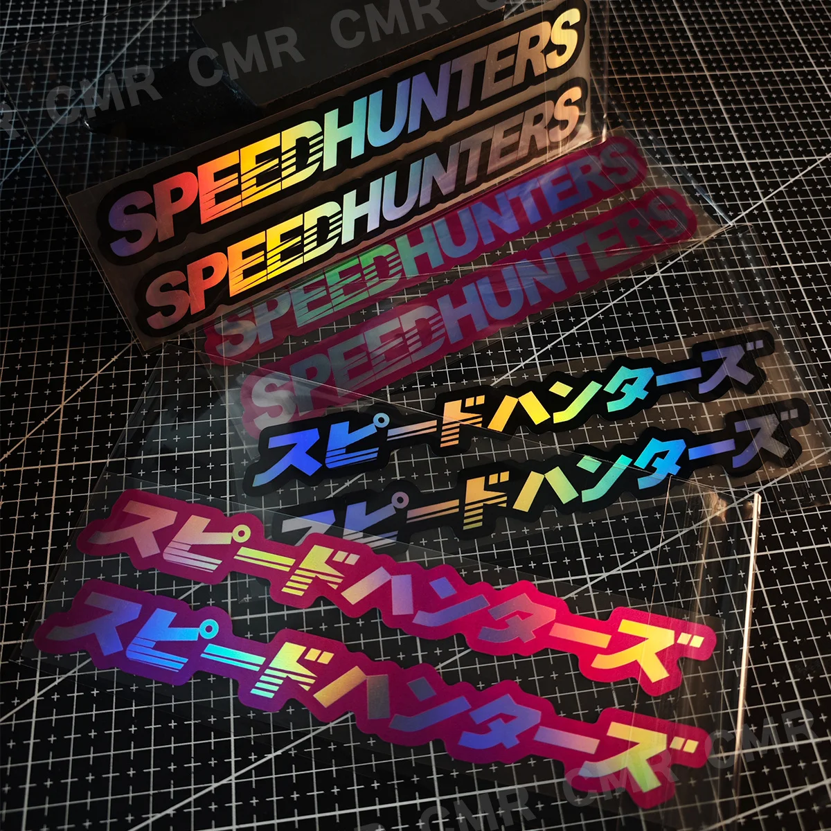 2 Stück JDM Laser Speedhunters Aufkleber im japanischen Stil, Vinyl-Aufkleber für Straßenrennen zur Dekoration von Motorrädern und Autoscheiben