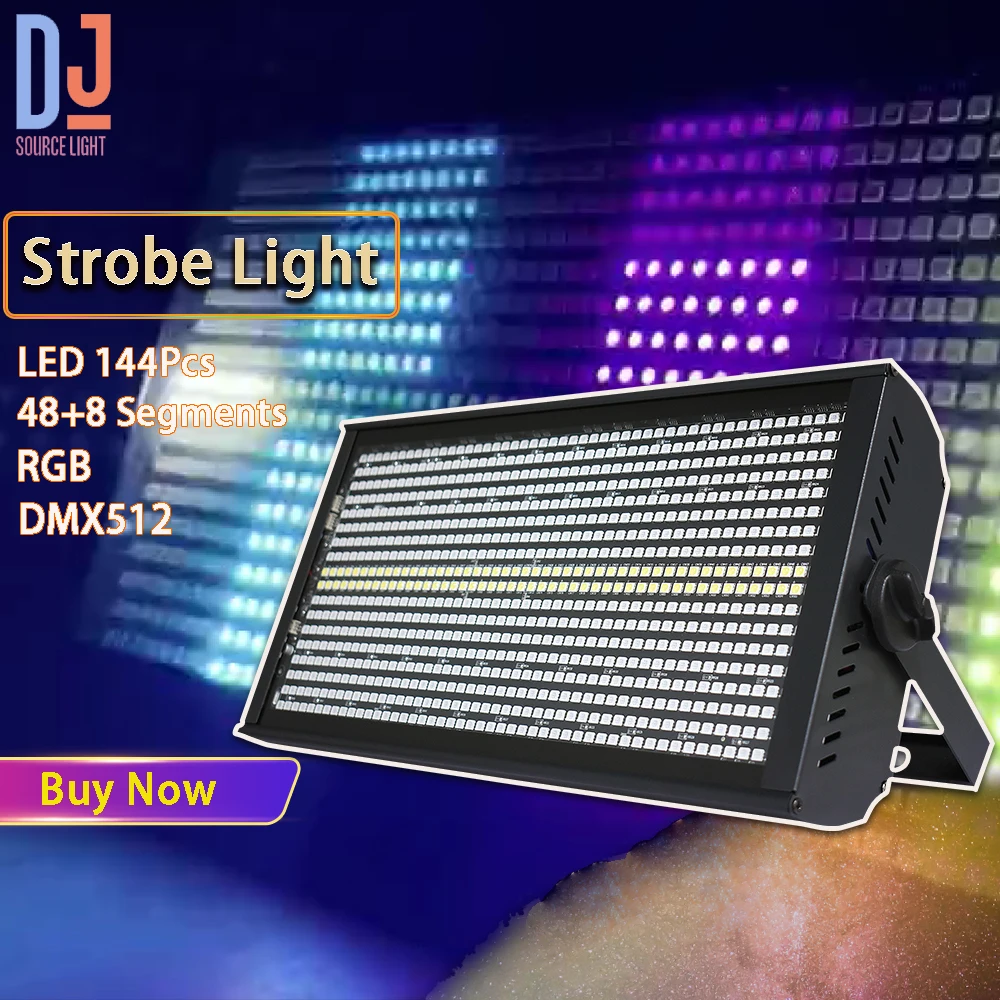 

New LED 48+8 Segments RGB Strobe Light Horse Racing Effect DMX512 For DJ Disco Party Club 4/6/12/144/154CH Stage Effect Lights